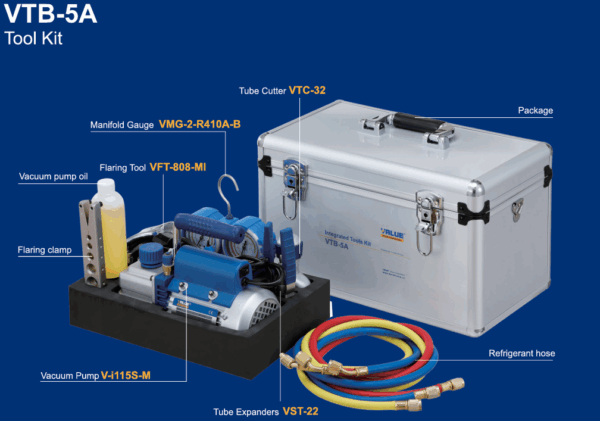 صندوق عدة متعددة الأغراض لفني التكييف والتبريد  VTB-5A