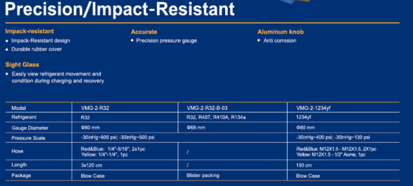VMG-2-R32 مقياس شحن موائع التبريد من شركة Value R32 - Image 3